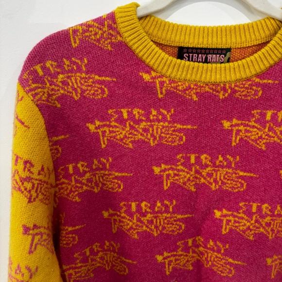 Stray Rats Pink + Yellow Sweater | Size M | Perfect Condition 💖💛 - Picture 3 of 4